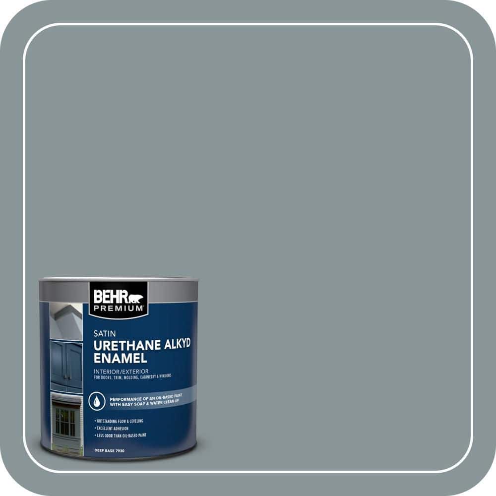 BEHR PREMIUM 1 qt. #PPU12-15 Atmospheric Satin Enamel Urethane Alkyd Interior/Exterior Paint