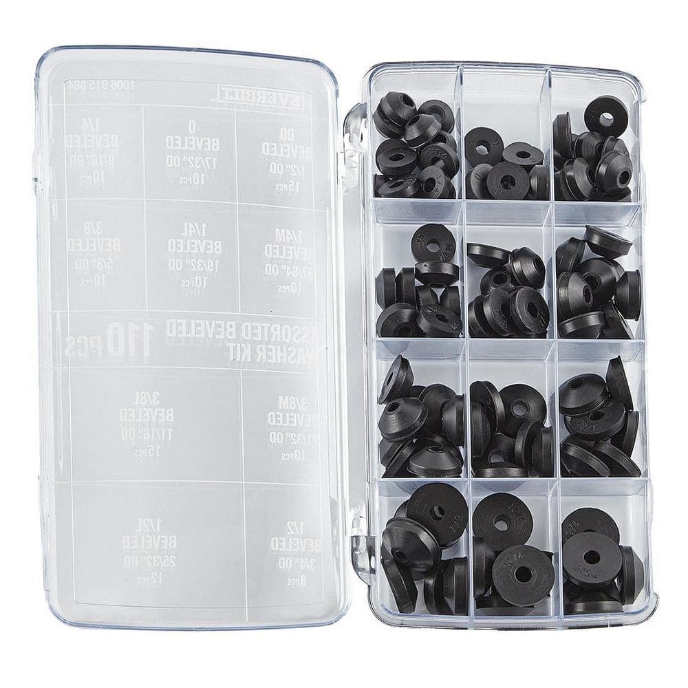 Everbilt Beveled Rubber Washer Pro Assortment Kit (110-Pieces) (3)