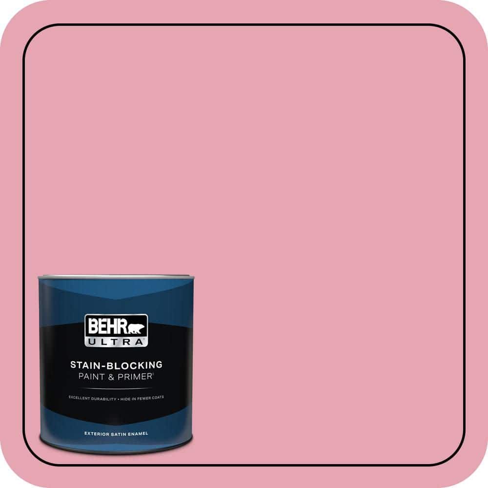 BEHR ULTRA 1 qt. #P140-3 Love at First Sight Satin Enamel Exterior Paint & Primer