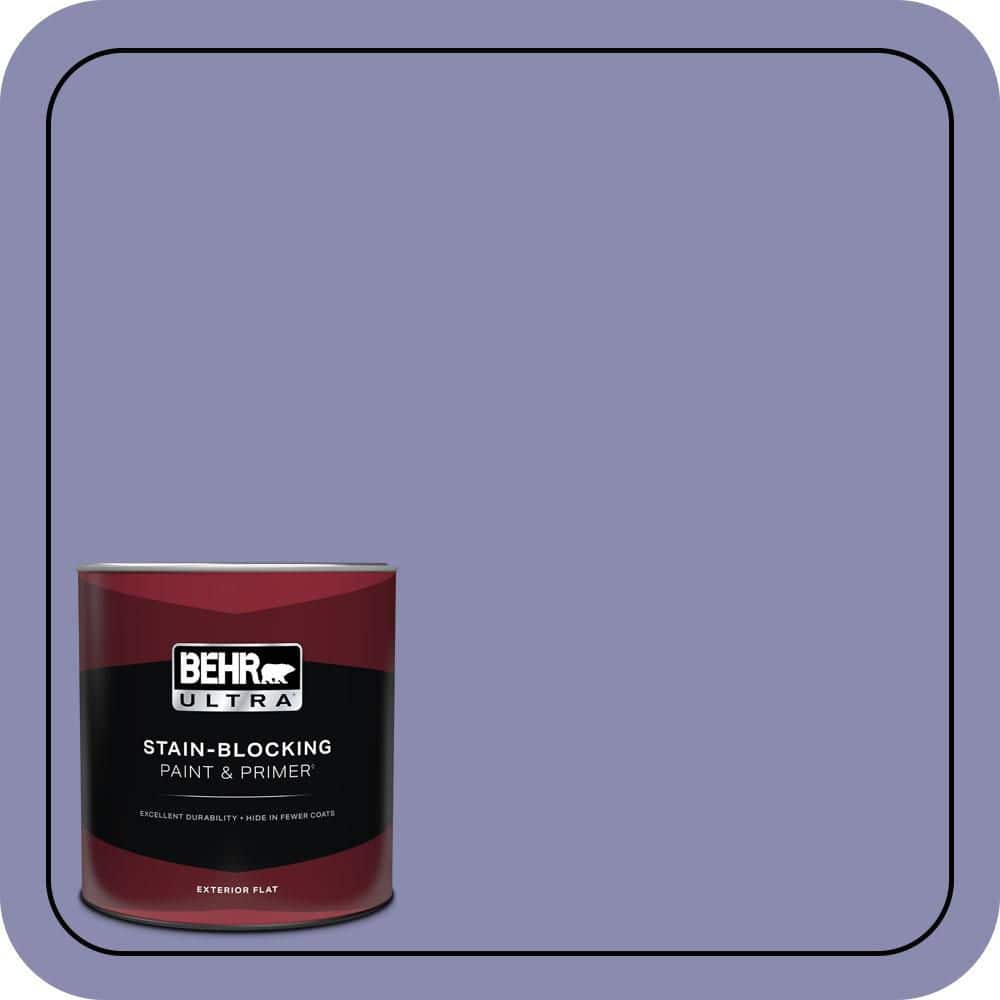 BEHR ULTRA 1 qt. #M550-5 Violet Aura Flat Exterior Paint & Primer