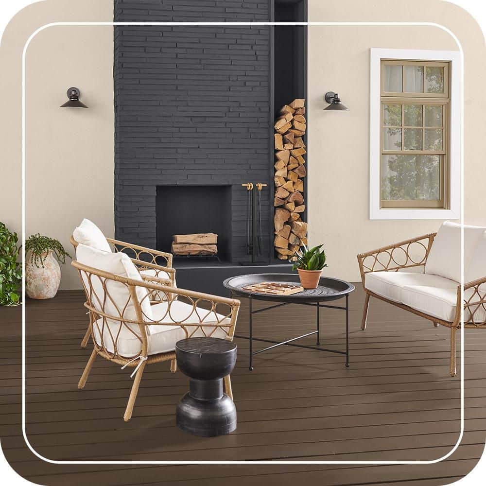BEHR PREMIUM 1 gal. #MS-46 Chestnut Brown Solid Color Waterproofing Exterior Wood Stain and Sealer (4)