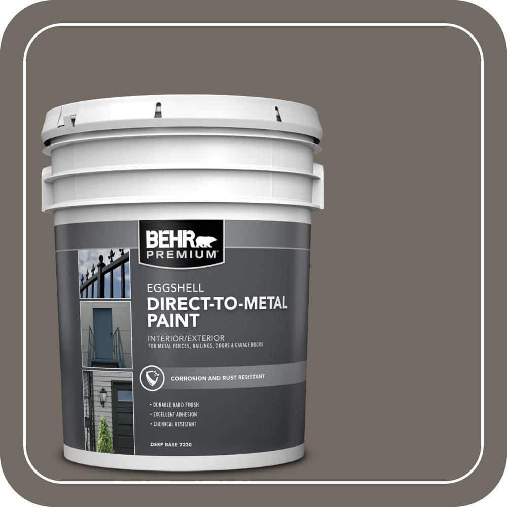 BEHR PREMIUM 5 gal. #PPU24-04 Burnished Pewter Eggshell Direct to Metal Interior/Exterior Paint