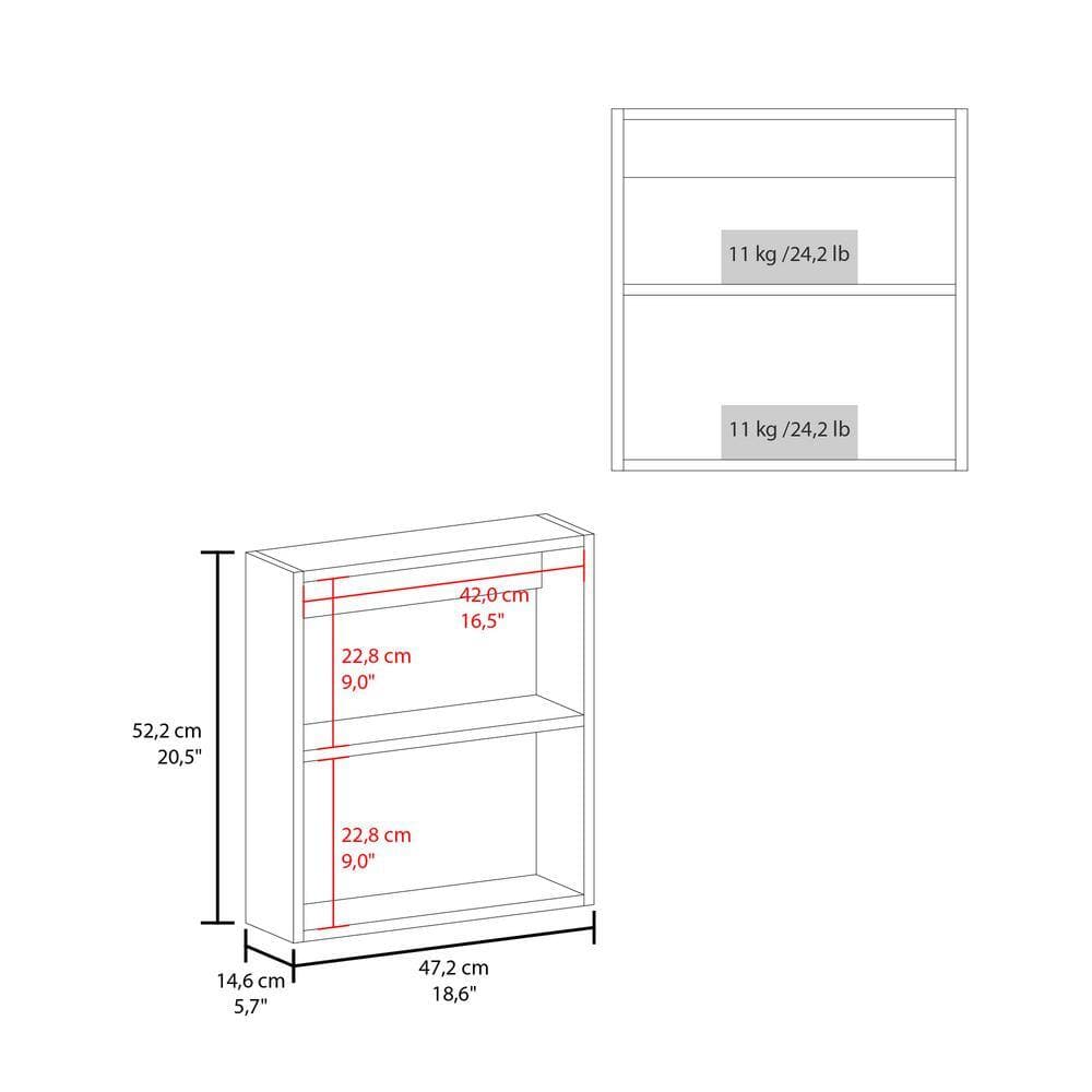 cadeninc 18.6 in. W x 5.7 in. D x 20.5 in. H Black Wall Mount Bathroom Storage Cabinet with Mirror Door and 2 Shelves (2)
