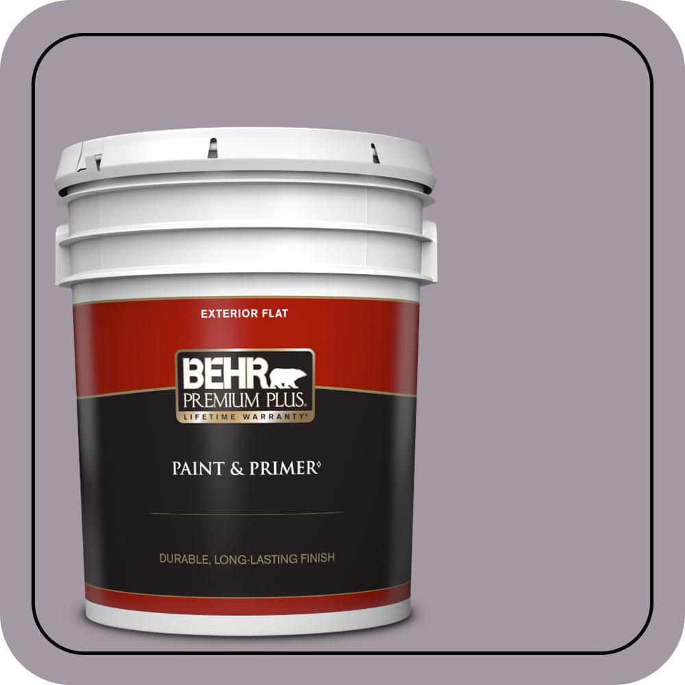 BEHR PREMIUM PLUS 5 gal. #N570-3 Art Nouveau Glass Flat Exterior Paint & Primer