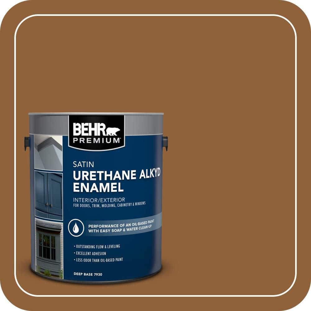 BEHR PREMIUM 1 gal. #S250-7 Moroccan Spice Urethane Alkyd Satin Enamel Interior/Exterior Paint