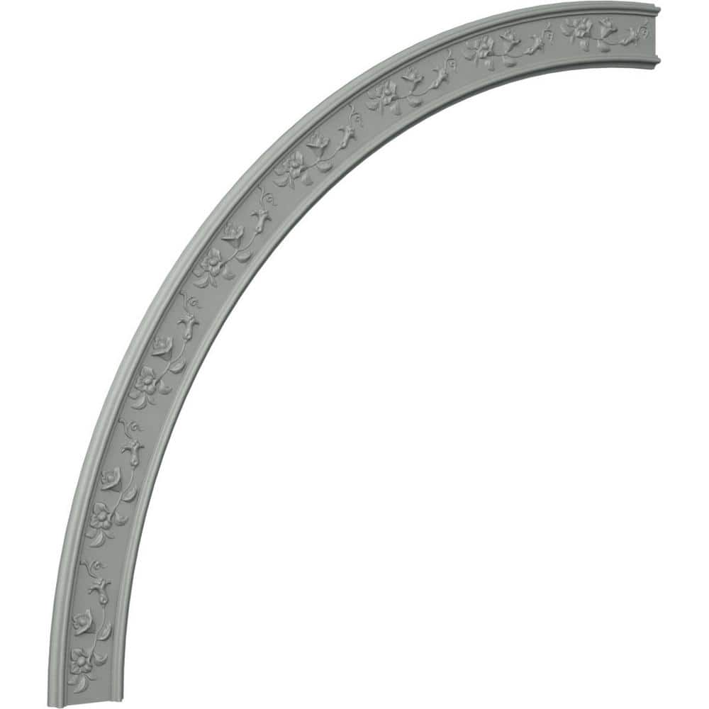 Ekena Millwork 76 in. Floral Classic Ceiling Ring (1/4 of Complete Circle) (3)