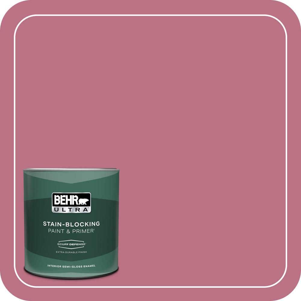 BEHR ULTRA 1 qt. #MQ1-08 Smell the Roses Extra Durable Semi-Gloss Enamel Interior Paint & Primer