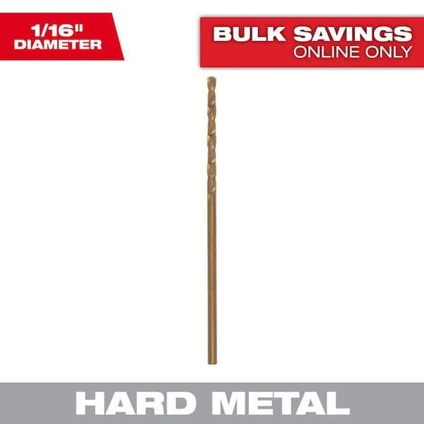 Milwaukee 1/16 in. Cobalt Red Helix Twist Drill Bit (2)