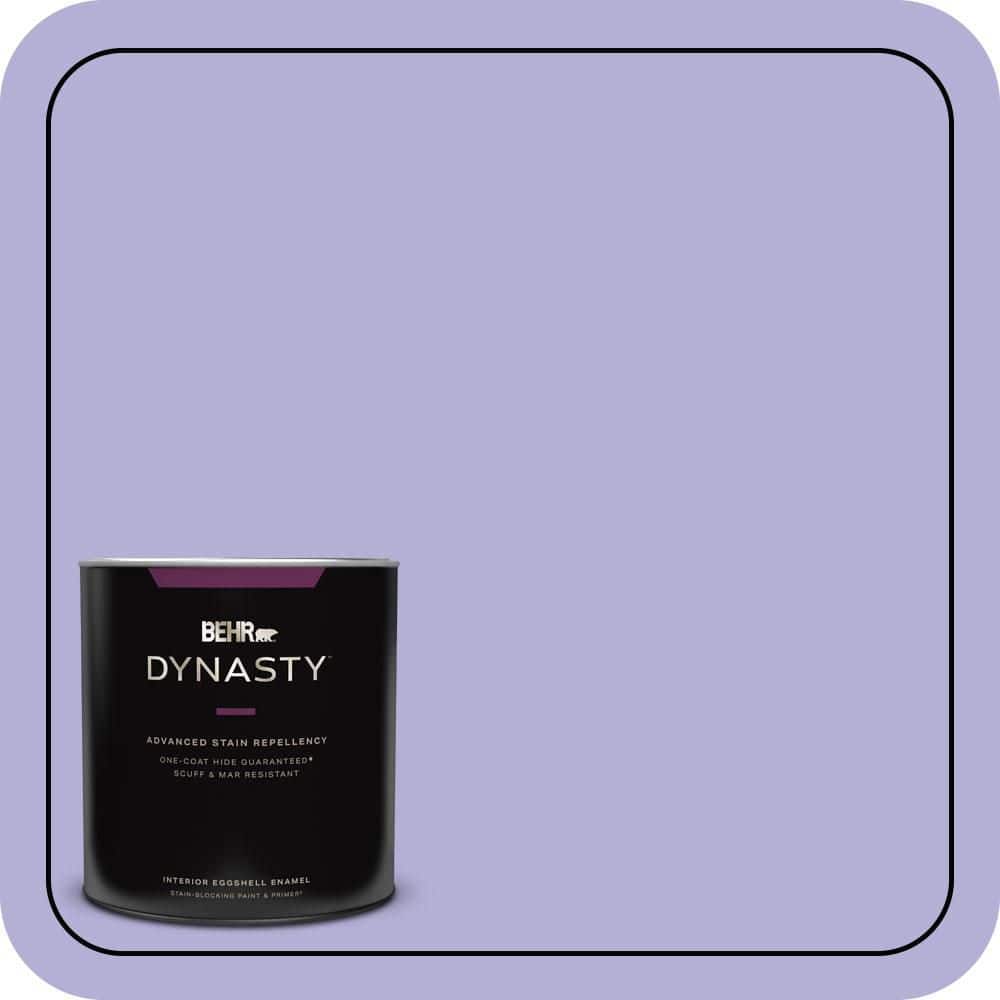 BEHR DYNASTY 1 qt. #630B-4 Freesia Purple Eggshell Enamel Interior Stain-Blocking Paint & Primer