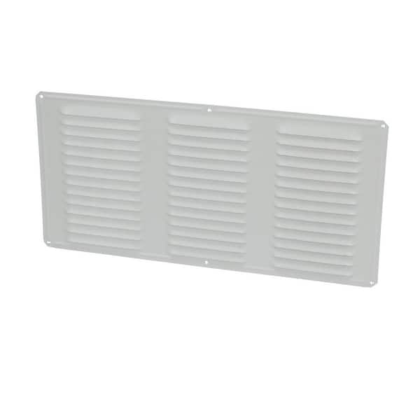 Air Vent 16 in. x 8 in. Rectangular White Screen Included Aluminum Soffit Vent (2)