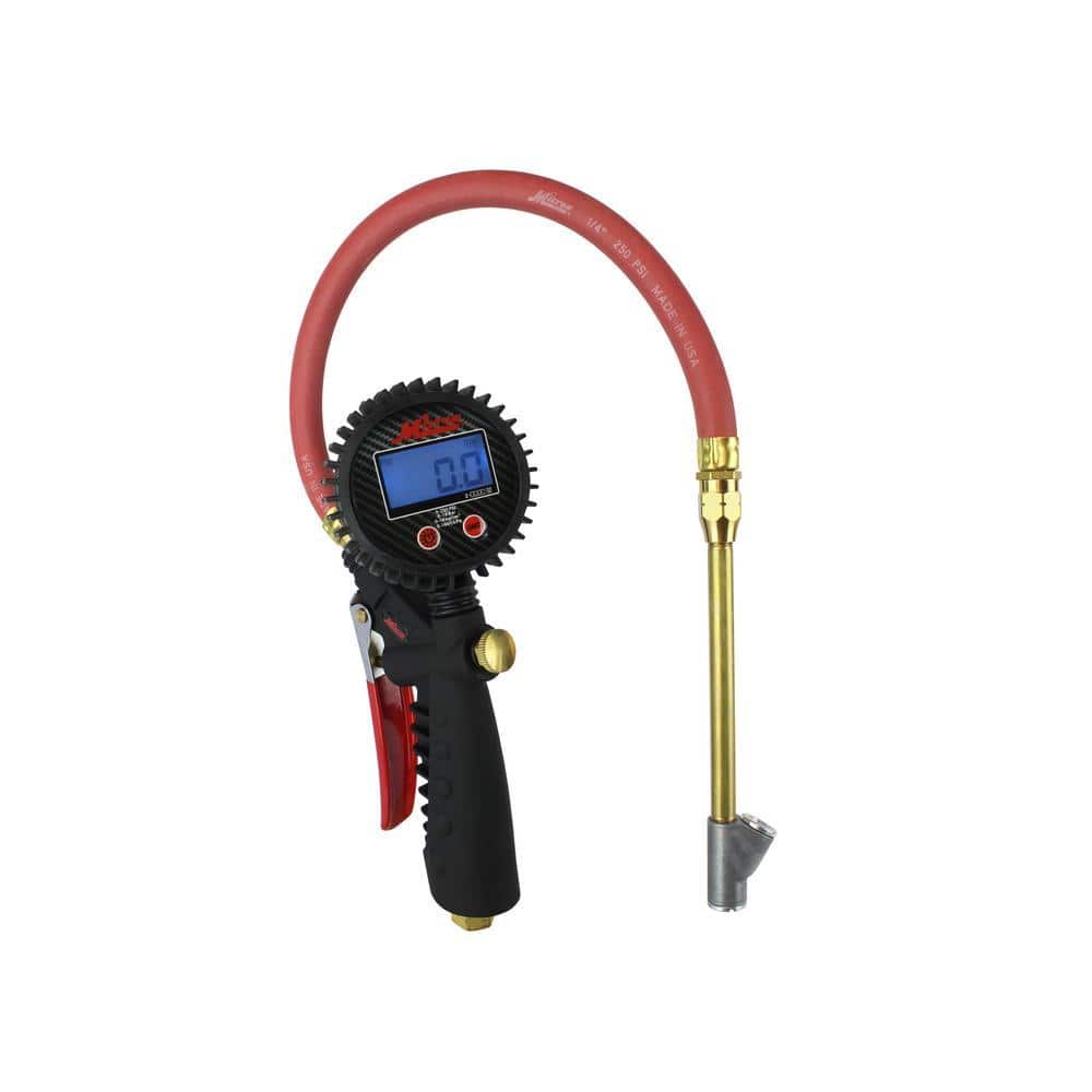 Milton Industries, Inc. Pro Digital Pistol Grip Inflator Gauge with Straight Foot Dual Chuck and 15 in. Hose (1)