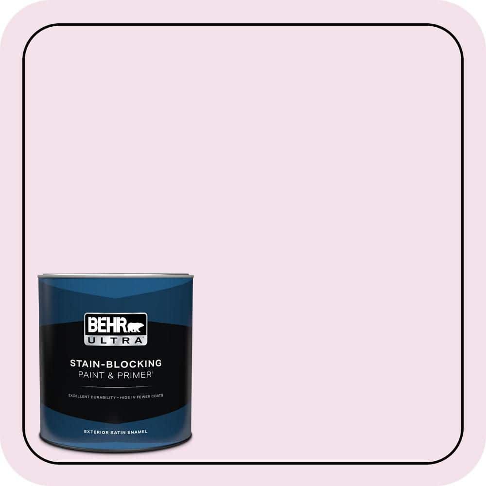 BEHR ULTRA 1 qt. #690C-2 Pink Amour Satin Enamel Exterior Paint & Primer (1)
