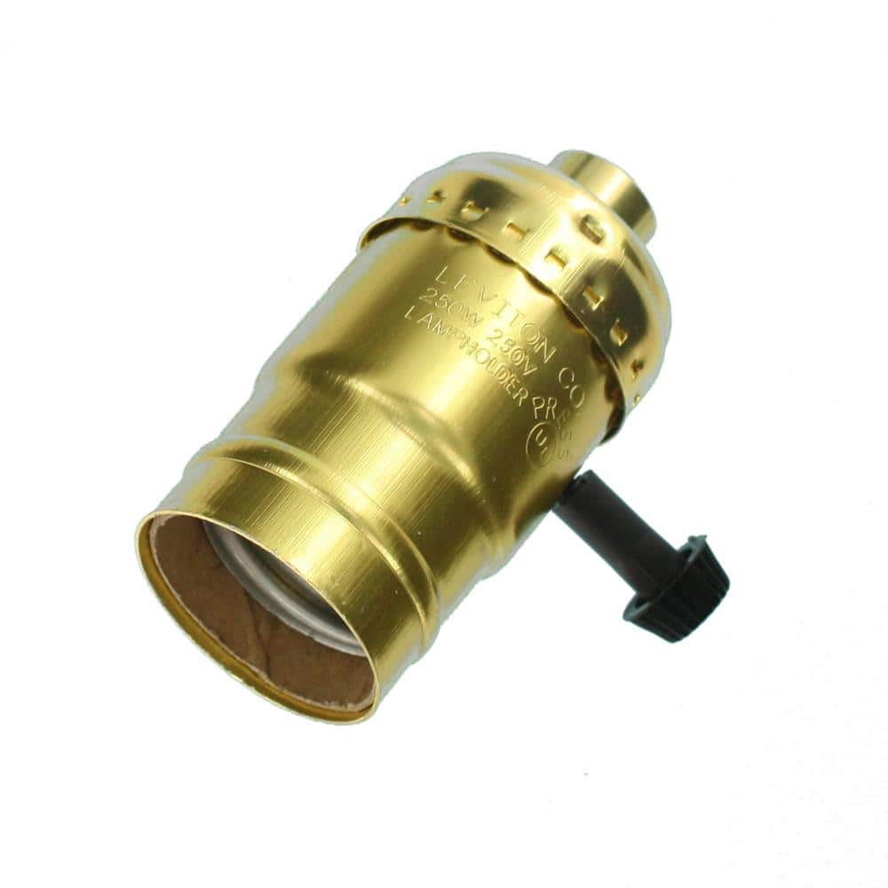 Leviton 3-Way Socket Lamp Holder 7090-PG (4)