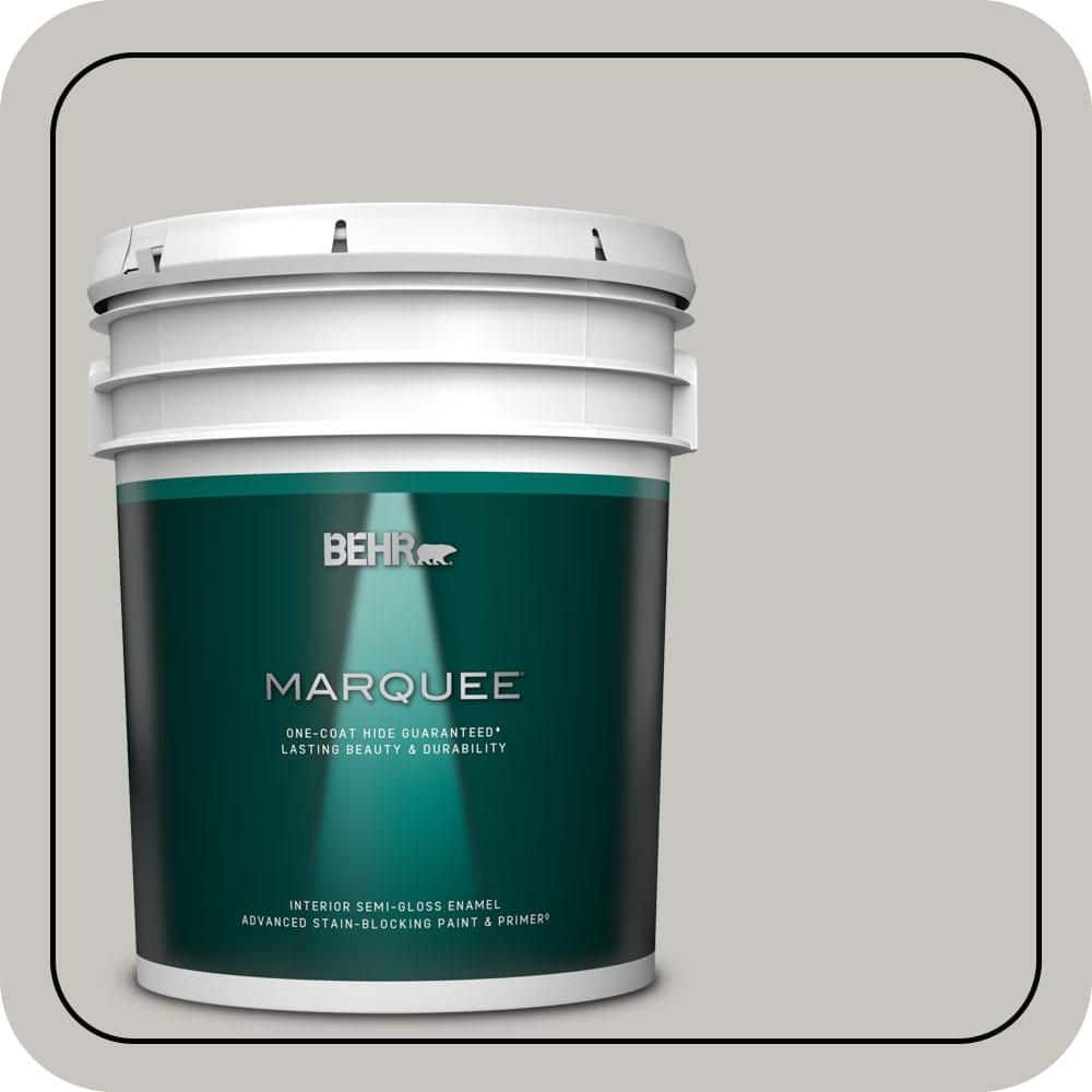 BEHR MARQUEE 5 gal. #PPU24-16 Titanium Semi-Gloss Enamel Interior Paint & Primer