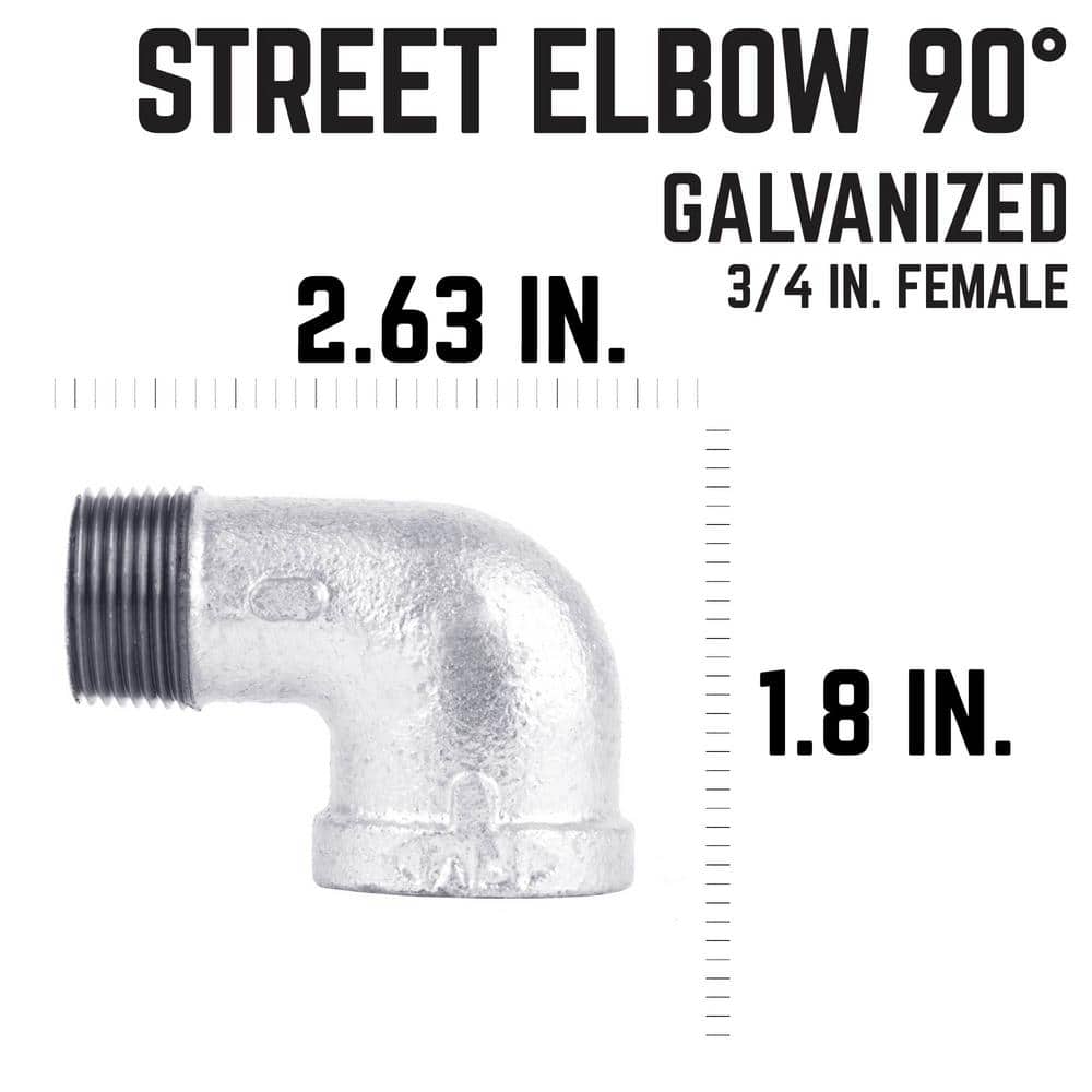 STZ Galvanized Iron Degree FPT MPT Street Elbow Fitting (2)