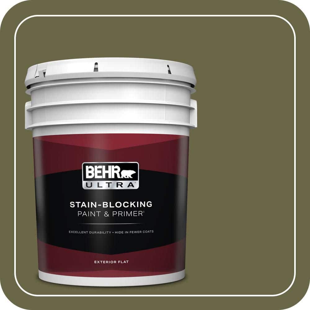 BEHR ULTRA 5 gal. #S350-7 Cedar Glen Flat Exterior Paint & Primer