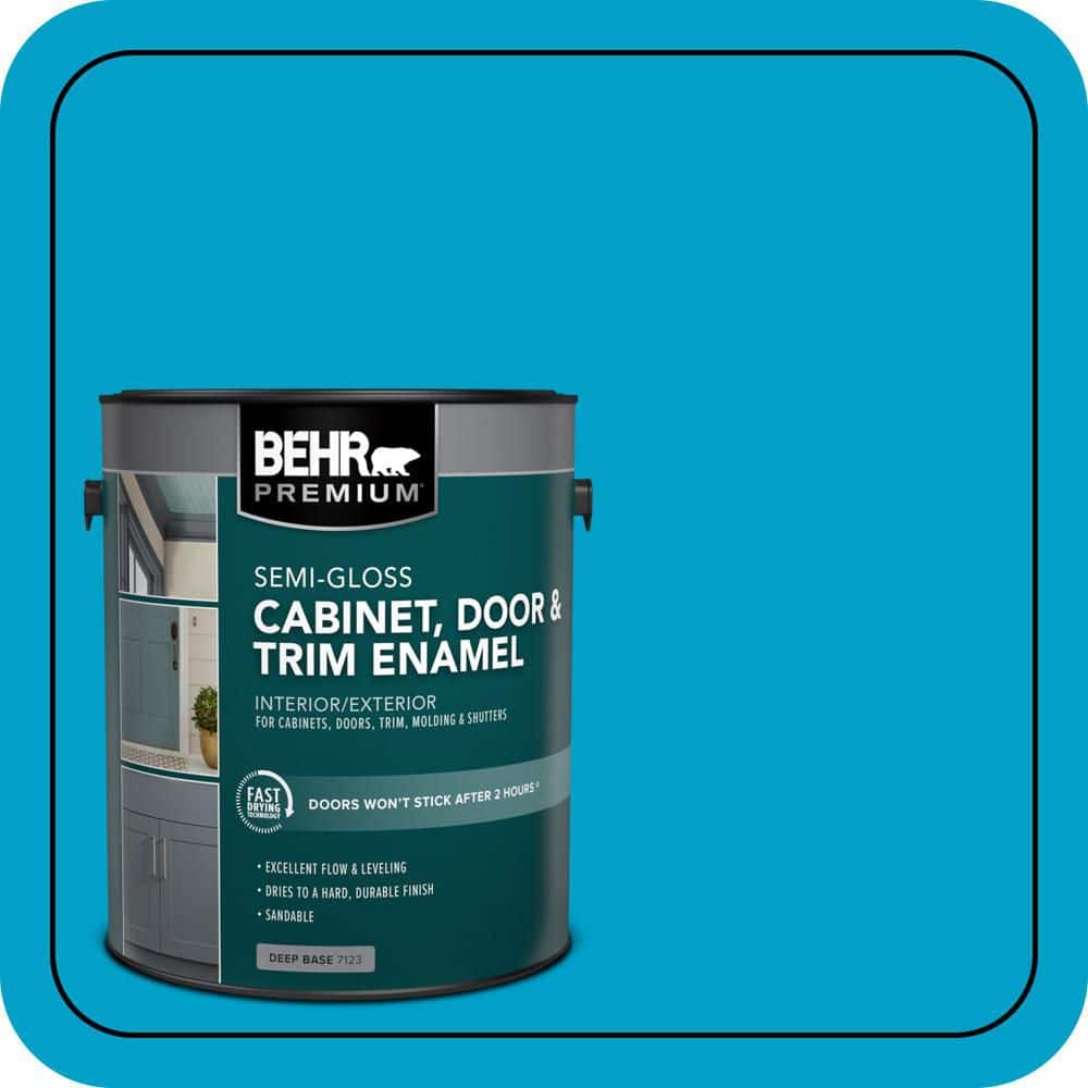 BEHR PREMIUM 1 gal. #P490-5 Yucatan Semi-Gloss Enamel Interior/Exterior Cabinet, Door & Trim Paint