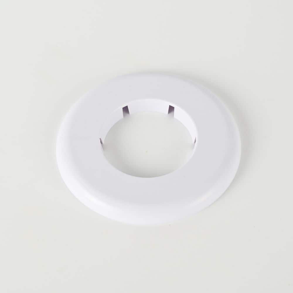 Everbilt 1-1/2 in. White Plastic Iron Pipe Size Flange Escutcheon Plate