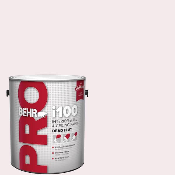 BEHR PRO 1 gal. #100A-1 Barely Pink Dead Flat Interior Paint (2)