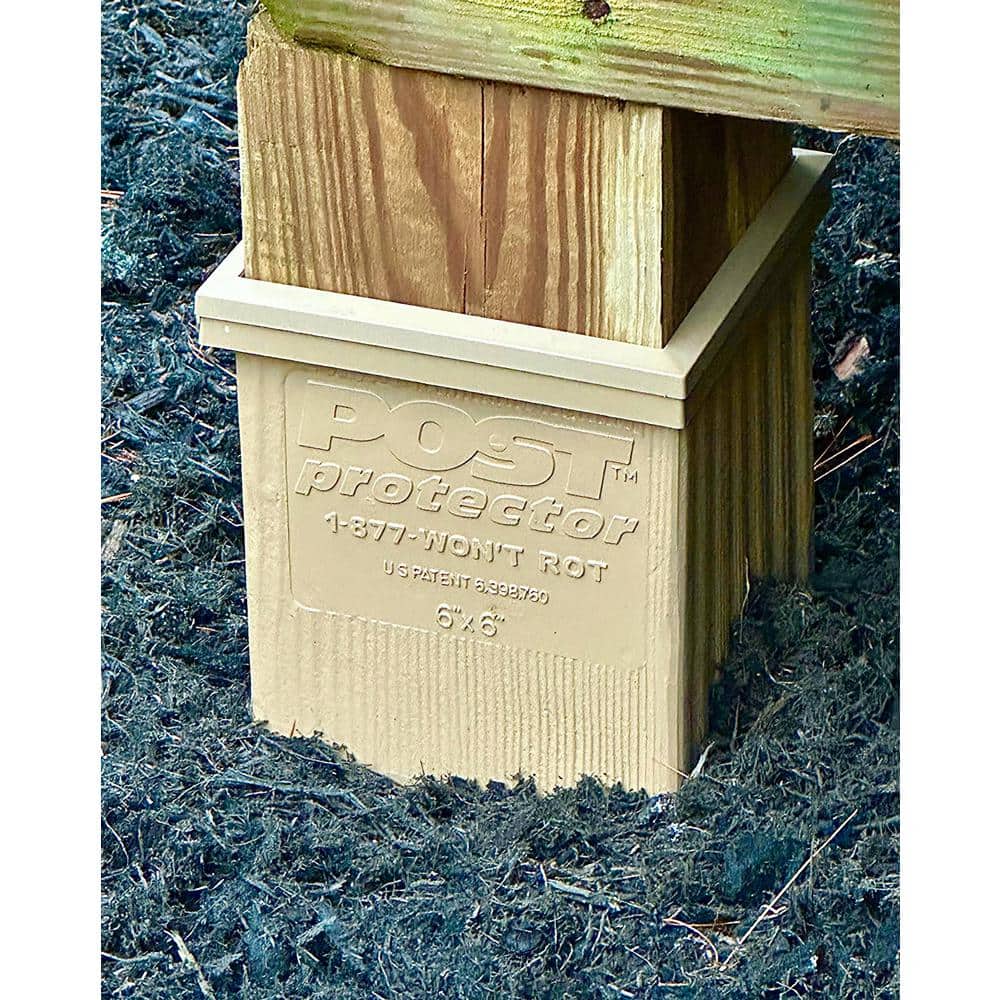 Post Protector 4 in. x 4 in. PVC Finish and Sealing Cap (3)