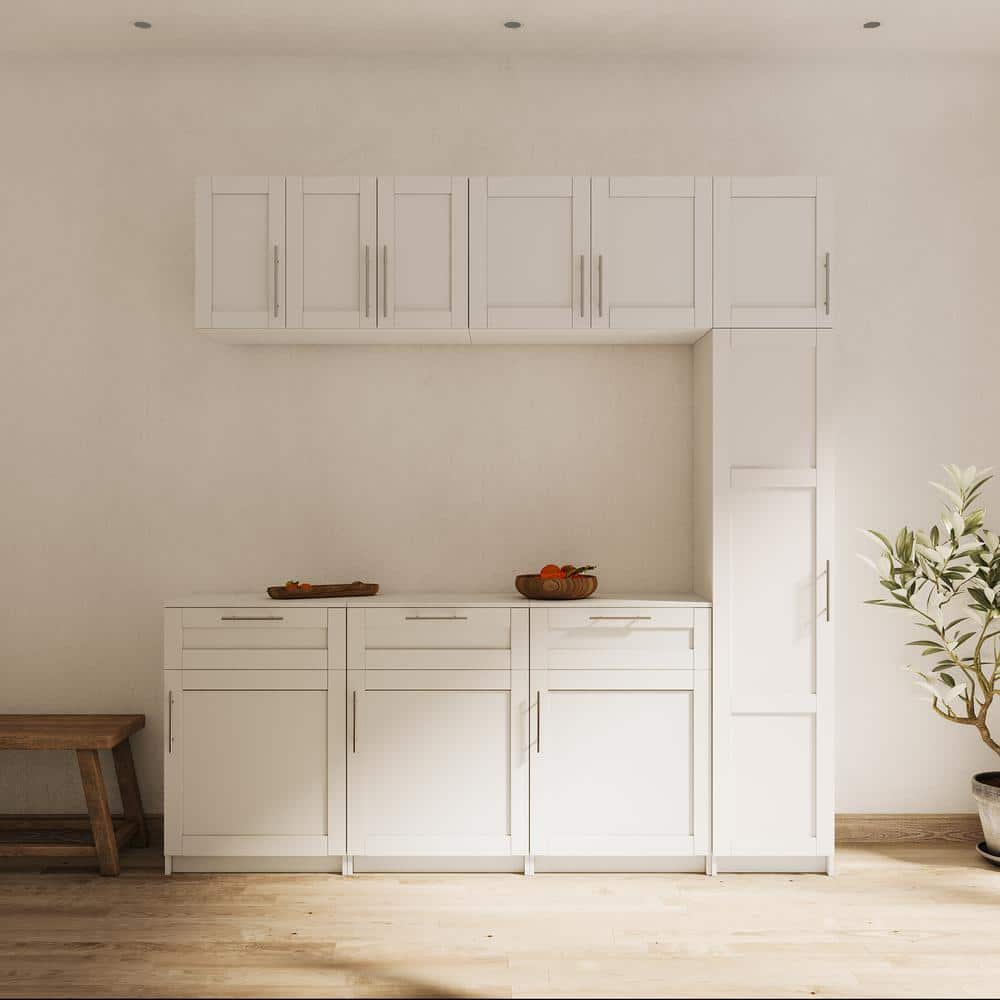 Unbranded 35.43 in. W x 15.75 in. D x 19.7 in. H Bathroom Storage Wall Cabinet in White (2)