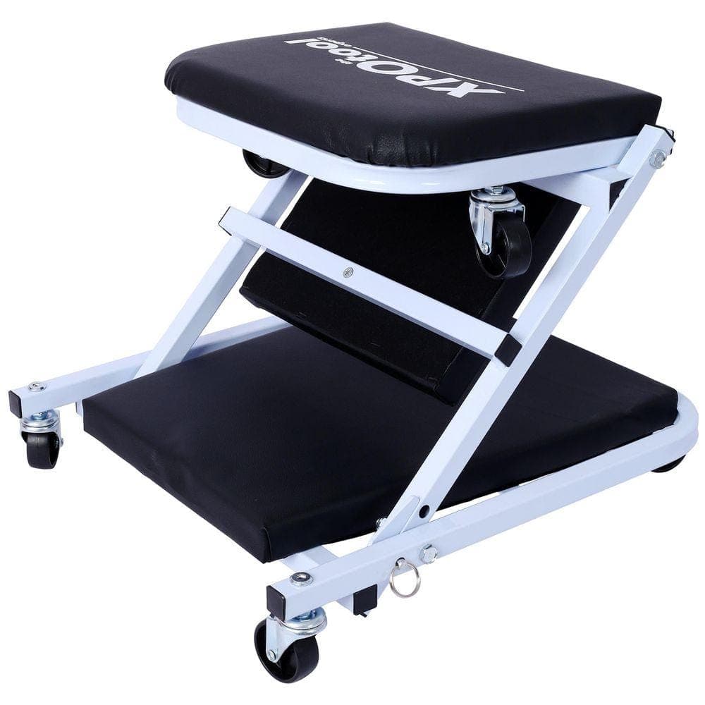 Miscool Ami 300LB Mechanic Creeper Seat Low Profile with 6 Wheels Garage Gift Black (1)