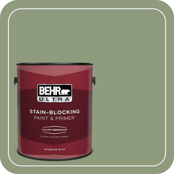BEHR PREMIUM PLUS #ICC-76 Herbal Scent Flat Interior/Exterior Paint & Primer Color Sample (3)