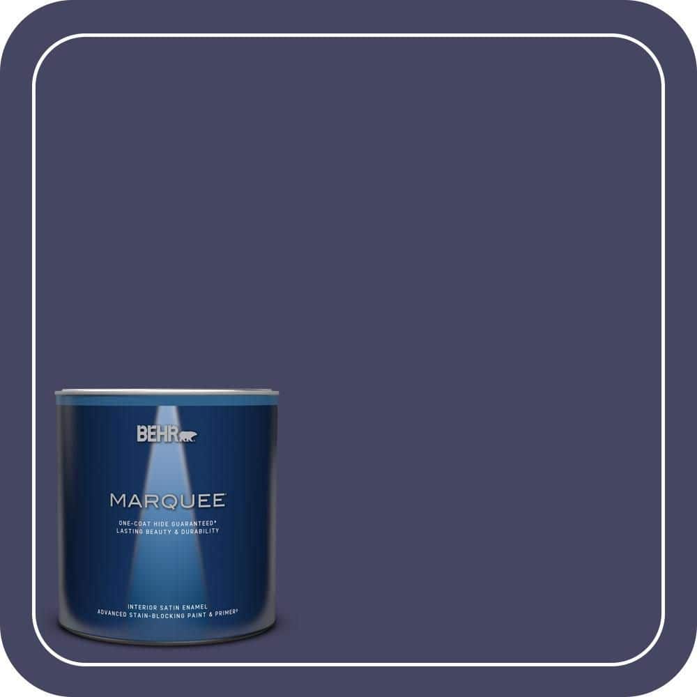 BEHR MARQUEE 1 qt. #S-H-630 Lunar Eclipse Satin Enamel Interior Paint & Primer (1)