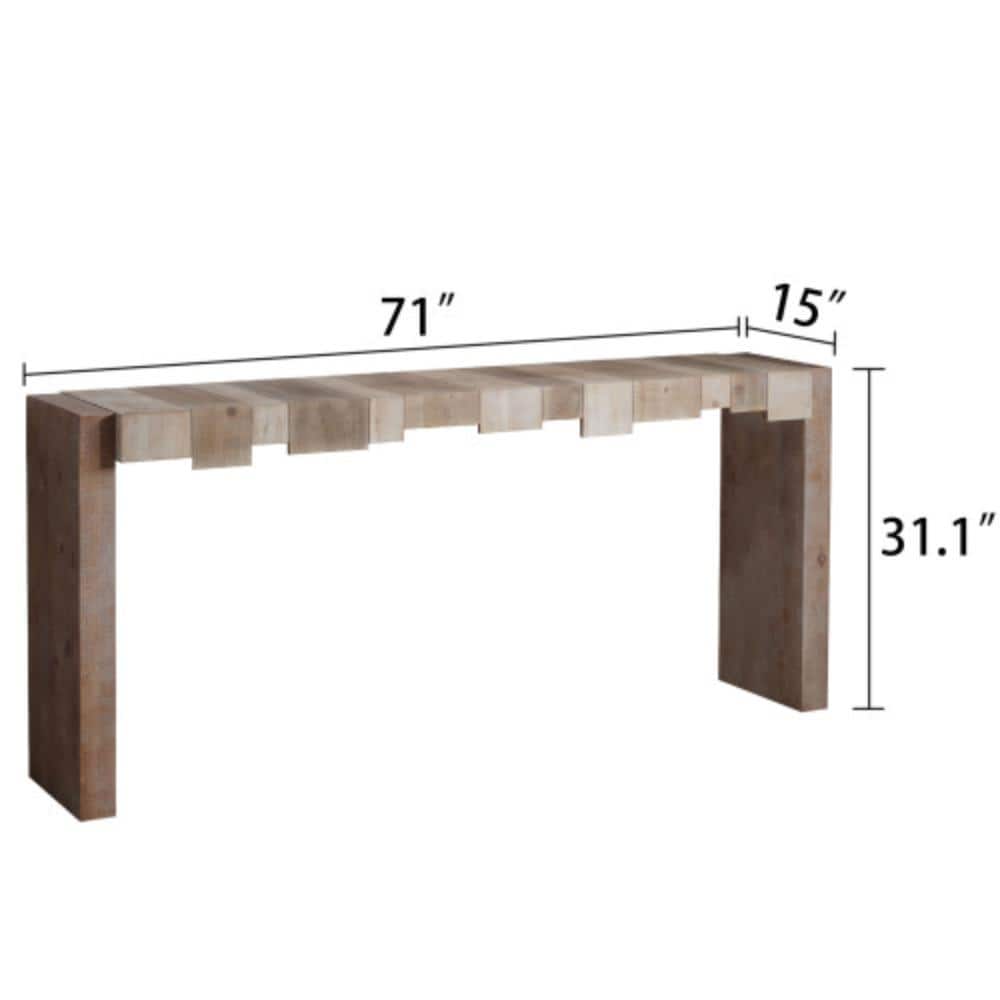 Unbranded 71 in. W x 15 in. D x 31.1 in. H Bathroom Brown Linen Cabinet (2)