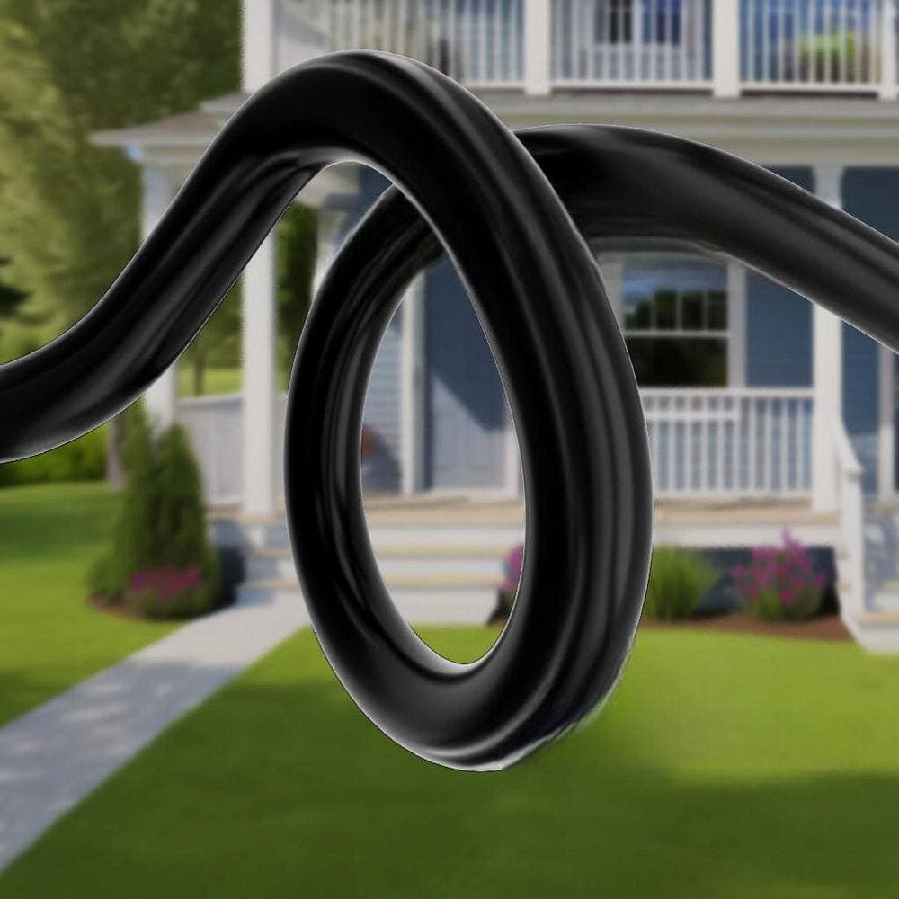 Unbranded 25 ft. 1875W 14/3 SJTW-Gauge 15A 1875W Outdoor Indoor Extension Cord Black Waterproof Flexible Lighted End Tri-tap (2)