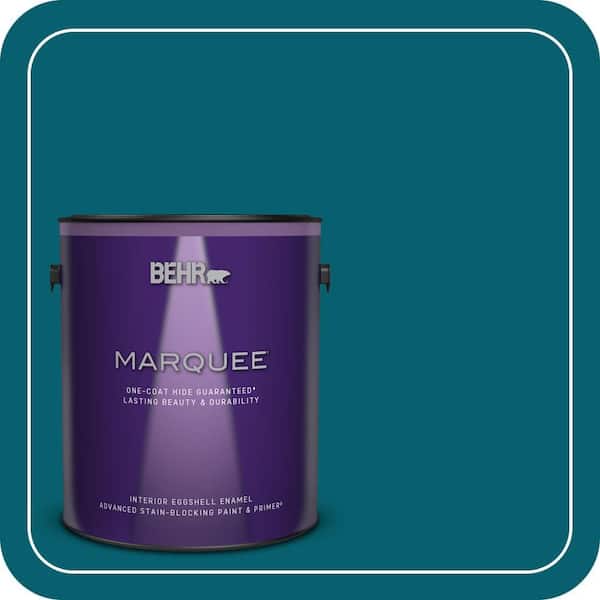 BEHR MARQUEE 1 gal. #T16-04 Galapagos Eggshell Enamel Interior Paint & Primer (2)