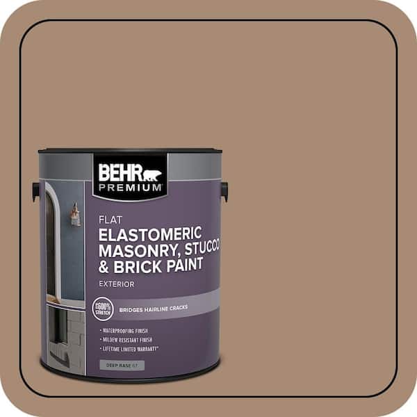 BEHR PREMIUM 1 gal. #N240-5 Rodeo Tan Elastomeric Masonry, Stucco and Brick Exterior Paint (2)