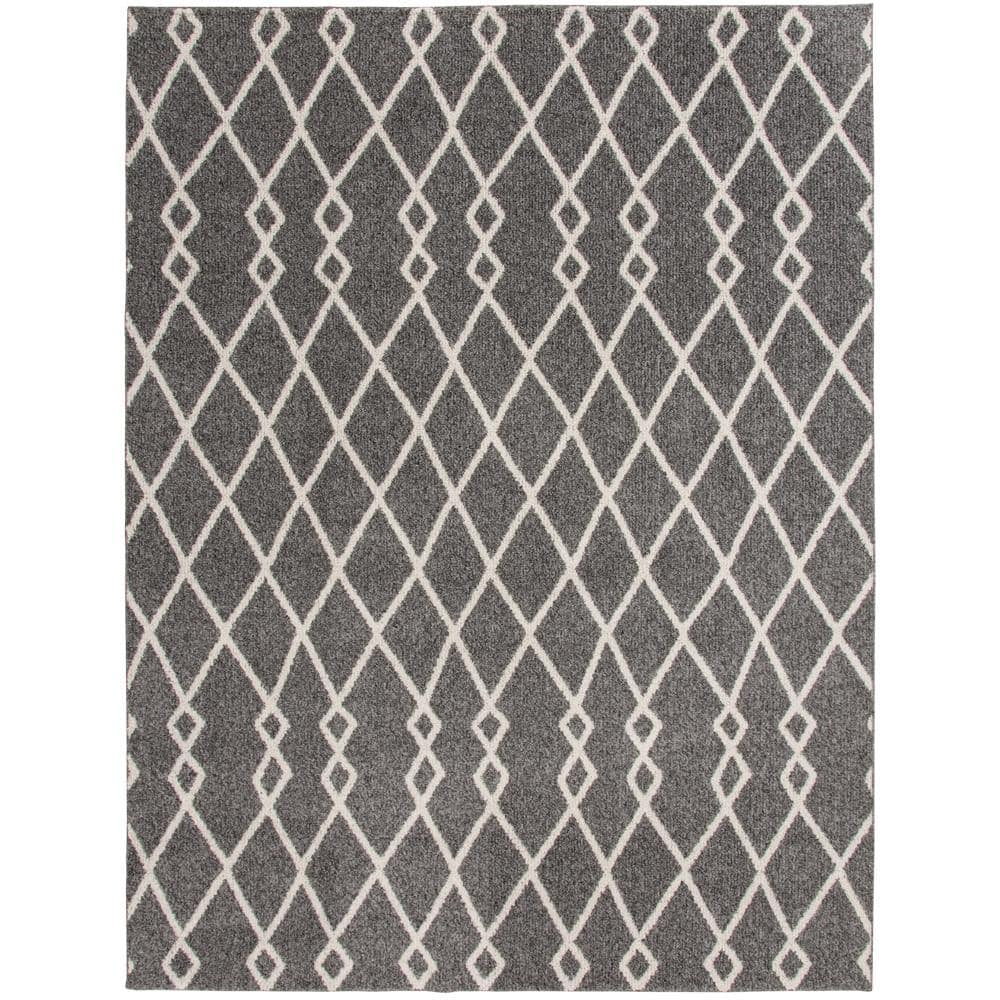 Unbranded Sydney Gray/White 8 ft. x 10 ft. Area Rug (2)