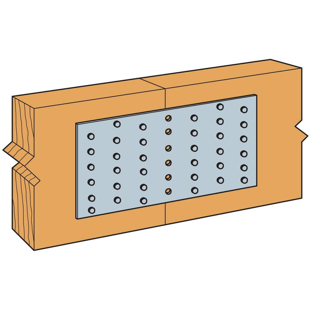 Simpson Strong-Tie TP 4-1/8 in. x 7 in. 20-Gauge Galvanized Tie Plate (2)