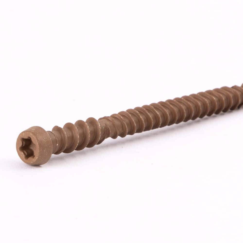 Deckorators #10 x 2-3/4 in. Star Trim Head Epoxy Coated Steel Composite Deck Screws Brown #34 (350-pieces) (2)