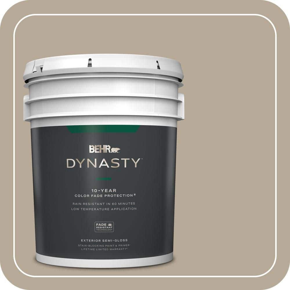 BEHR DYNASTY 5 gal. #MQ2-20 Safari Chic Semi-Gloss Enamel Exterior Stain-Blocking Paint & Primer