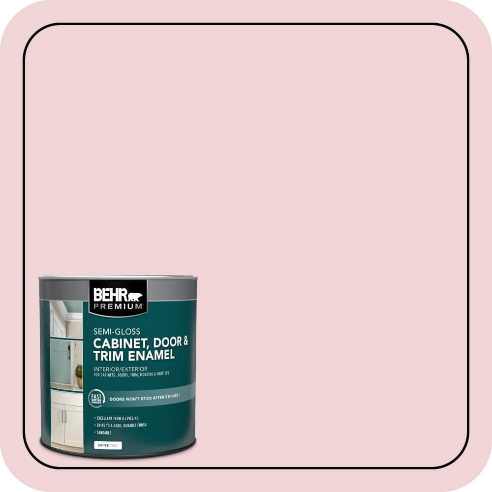 BEHR PREMIUM 1 qt. #S140-1 Radiant Rose Semi-Gloss Enamel Interior/Exterior Cabinet, Door & Trim Paint