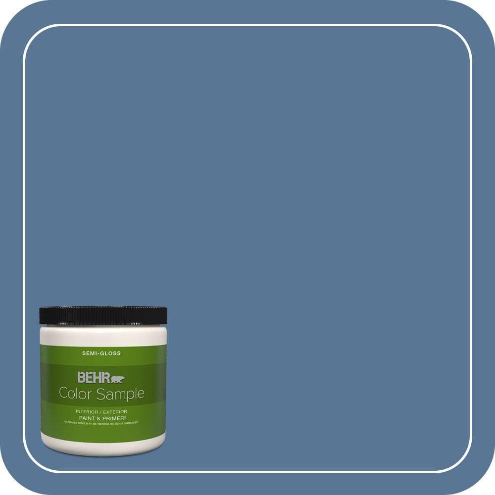 BEHR PREMIUM PLUS 8 oz. #MQ5-53 Privileged Elite Semi-Gloss Interior/Exterior Paint & Primer Color Sample