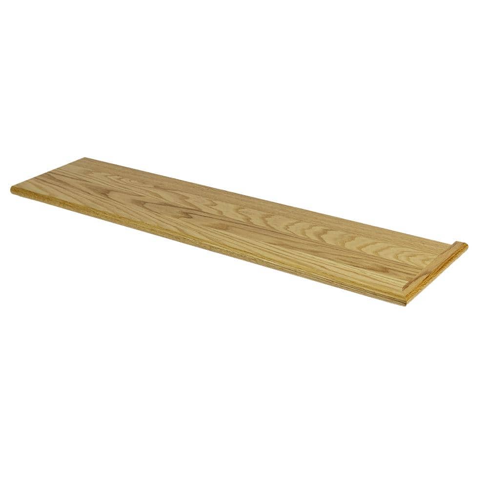 Stairtek 1 in. x 11.5 in. x 48 in. Prefinished Natural Red Oak Right Return Plain Cut Tread (1)