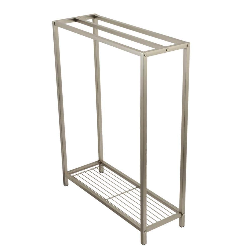 Kingston Brass Edenscape 3-Bar Freestanding Towel Rack in Brushed Nickel