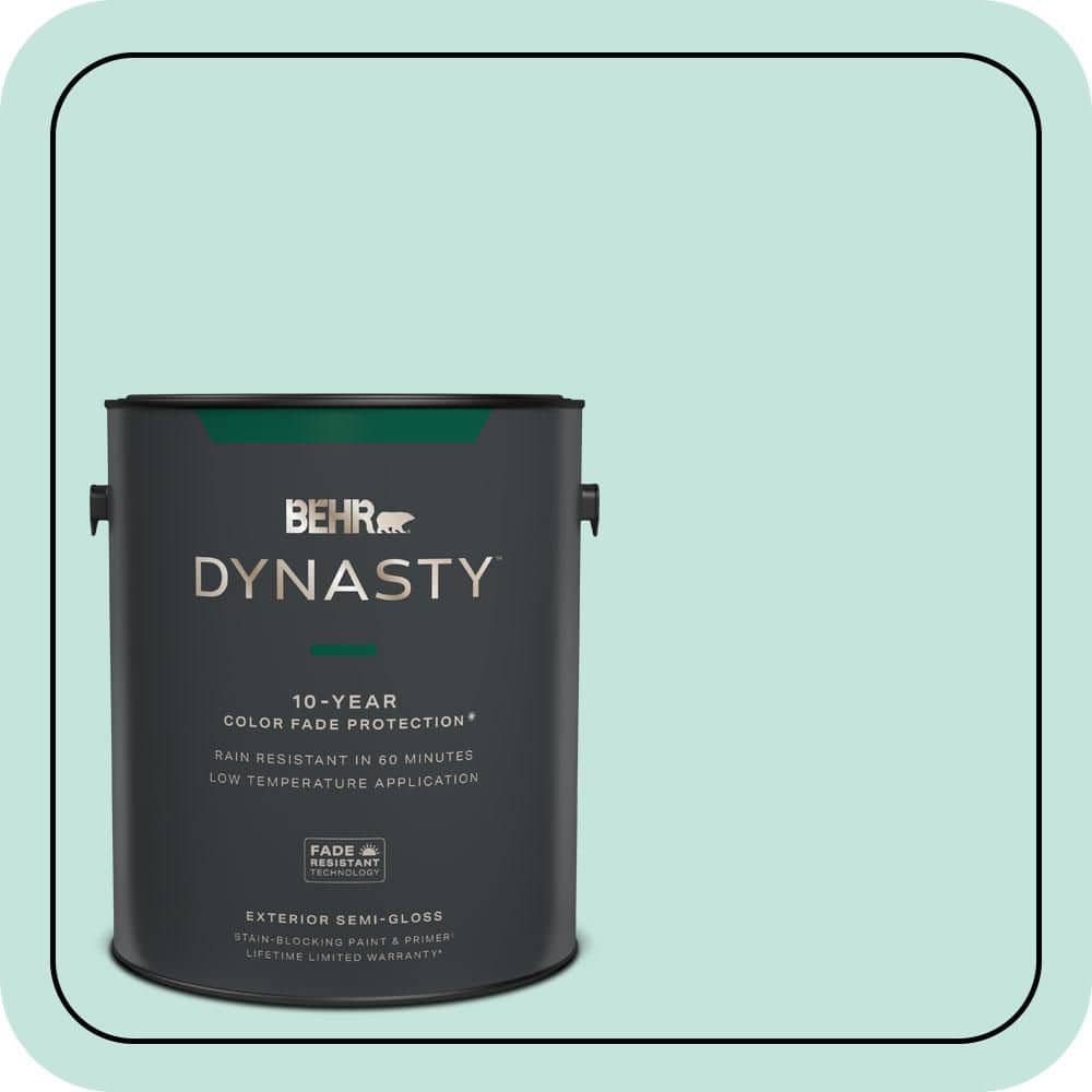 BEHR DYNASTY 1 gal. #MQ3-19 Misty Isle Semi-Gloss Exterior Stain-Blocking Paint & Primer
