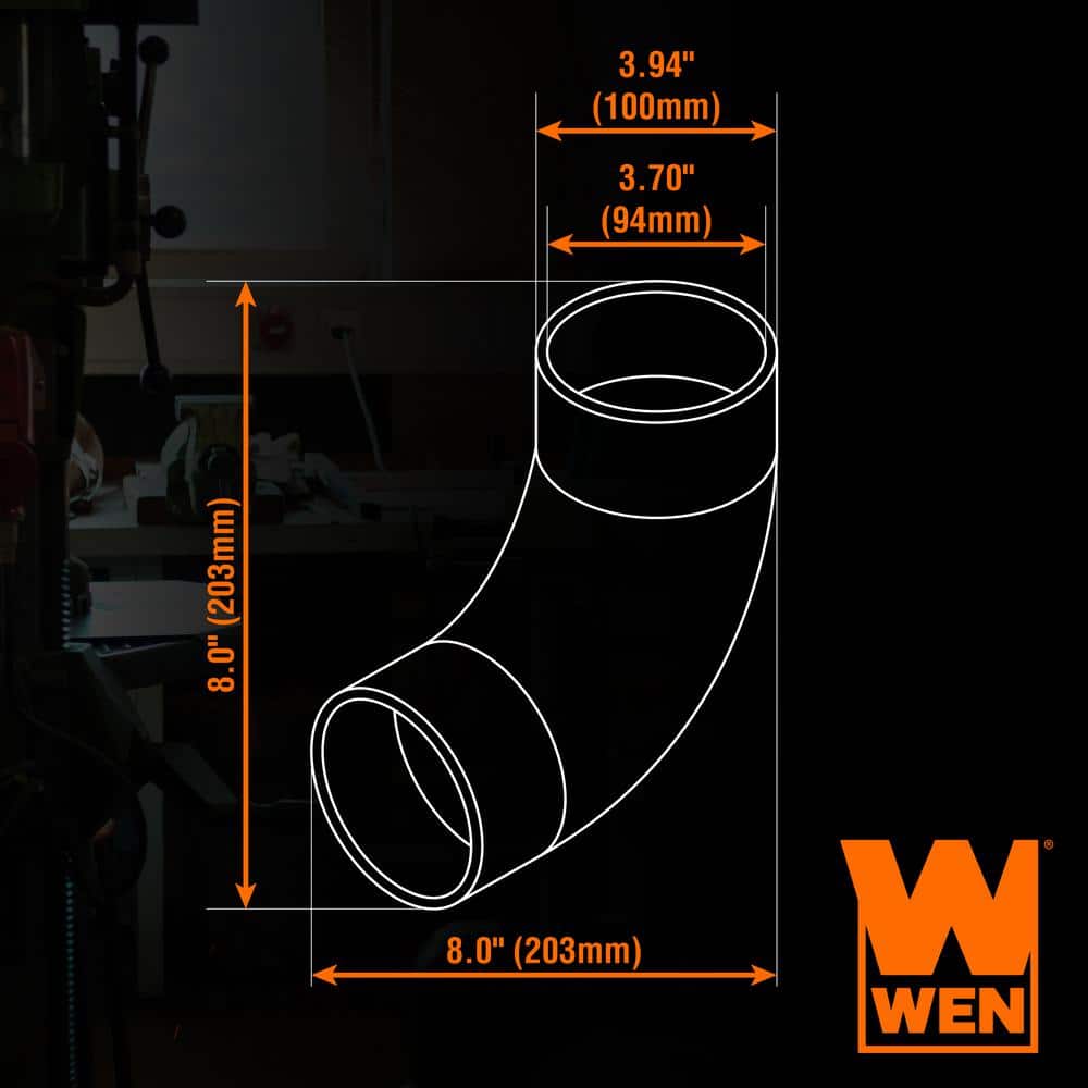 WEN 4 in. Elbow Connection Adapter for Dust Collection Systems (2)