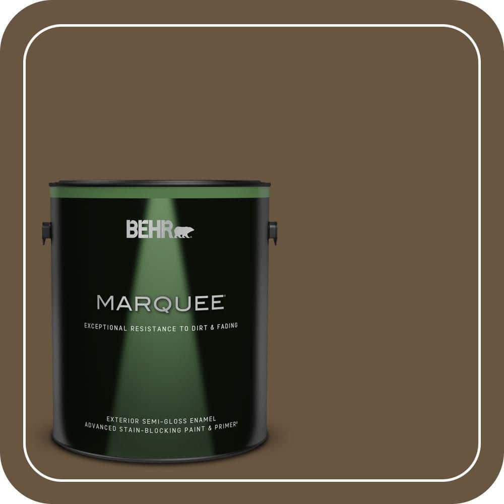 BEHR MARQUEE 1 gal. #S-H-700 Burley Wood Semi-Gloss Enamel Exterior Paint & Primer (1)