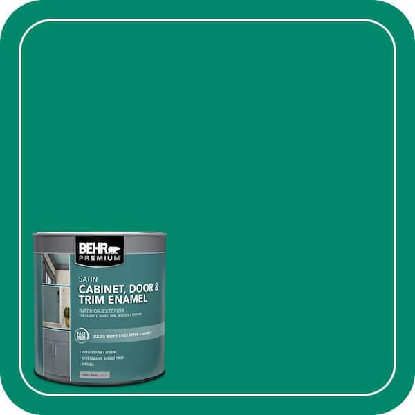 BEHR PREMIUM 1 qt. #P430-6A Celtic Queen Satin Enamel Interior/Exterior Cabinet, Door & Trim Paint (2)