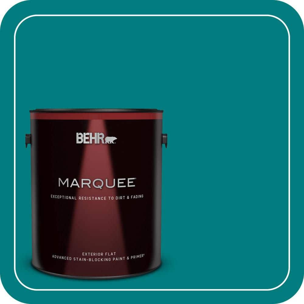 BEHR MARQUEE 1 gal. #S-G-500 Tropical Waters Flat Exterior Paint & Primer