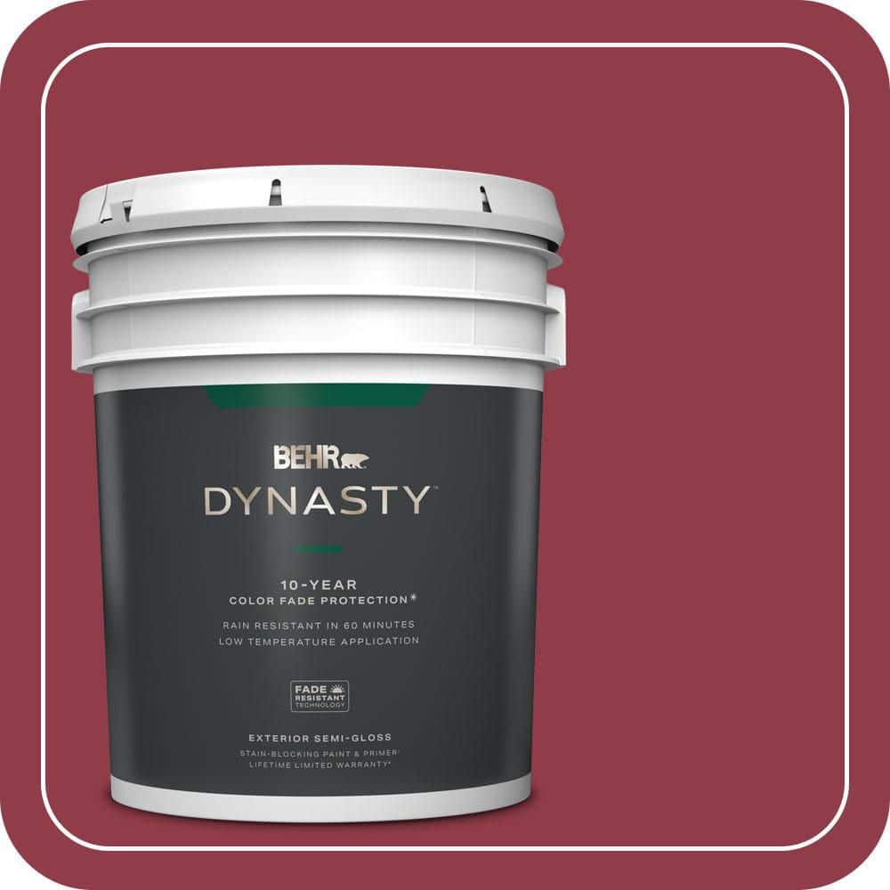BEHR DYNASTY 5 gal. #S-G-130 Luscious Semi-Gloss Exterior Stain-Blocking Paint & Primer