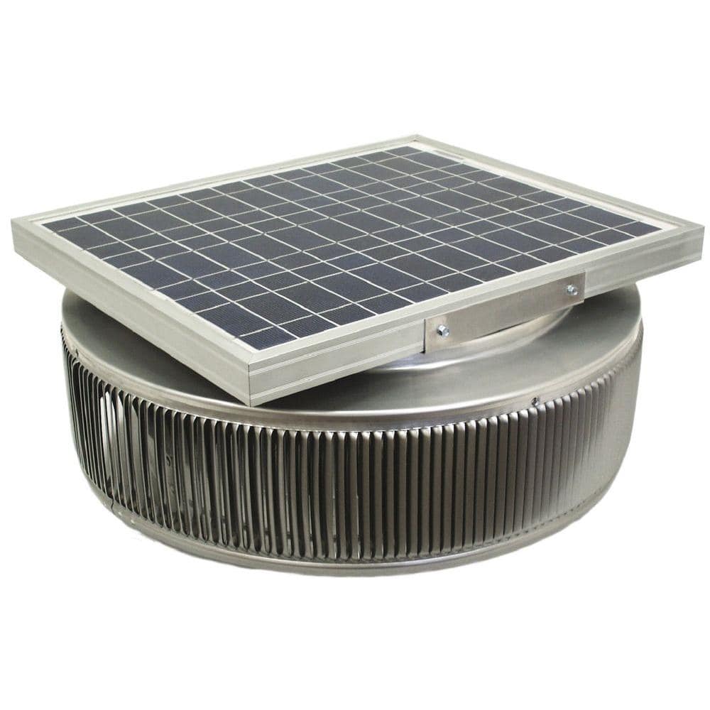 Active Ventilation 1007 CFM Mill Finish 15-Watt Solar Powered 14 in. Dia. Retrofit Attic Roof Fan (2)