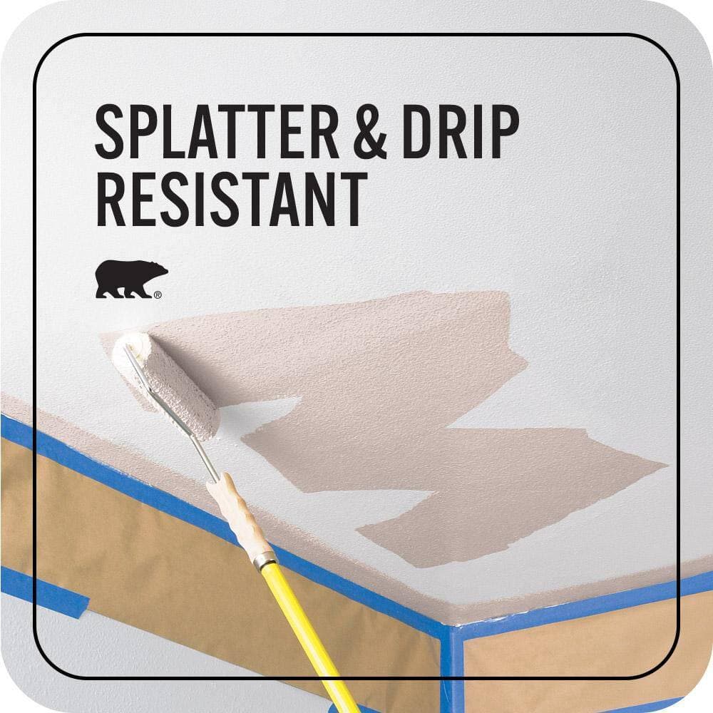 BEHR PREMIUM PLUS 1 gal. #N160-2 Malted Ceiling Flat Interior Paint & Primer (4)