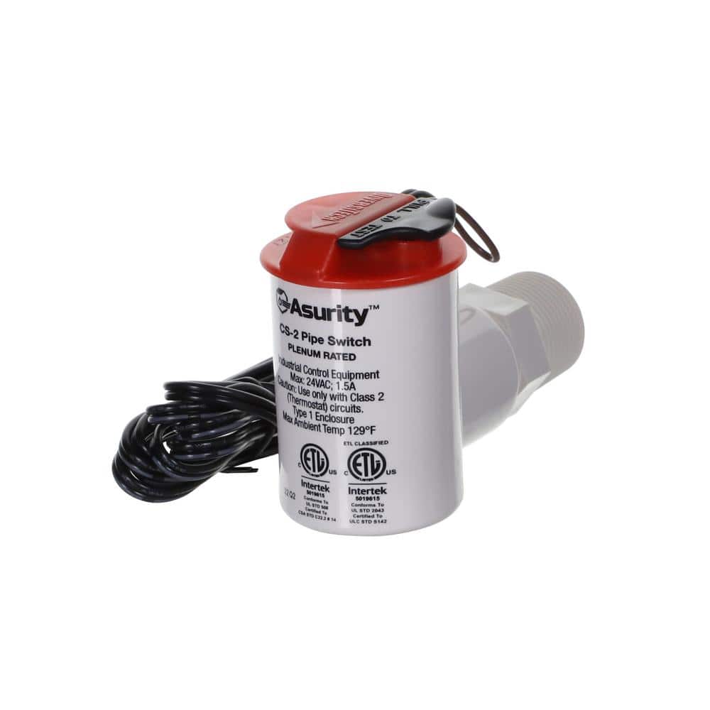 Unbranded Plenun Rated Pipe-Mounted Elbow Condensate Removal Float Switch with LED Indicator