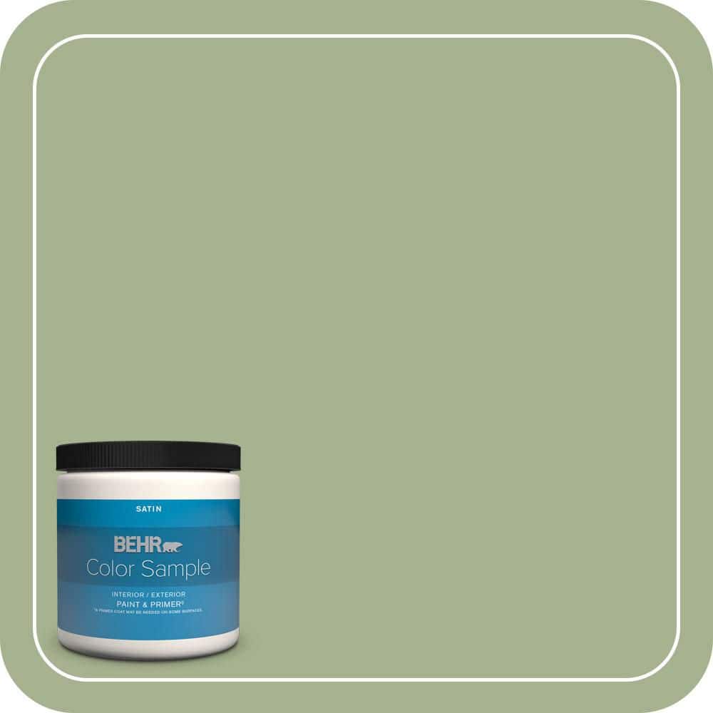 BEHR PREMIUM PLUS #PPU11-06 Willow Grove Interior/Exterior Paint & Primer Color Sample (1)